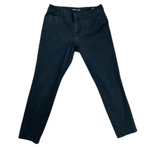 Women's Old Navy Pants Pixie Black Chino Cotton Stretch Hook Eye Closure Size 4